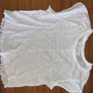 Free People White Short Sleeve Tee